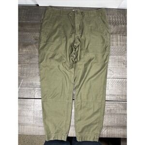 REI Coop Mens Olive Green Trailsmith Jogger Pants 36x30 Drawstring double knee